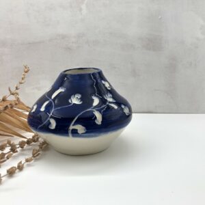 Jarroncito azul cerámica