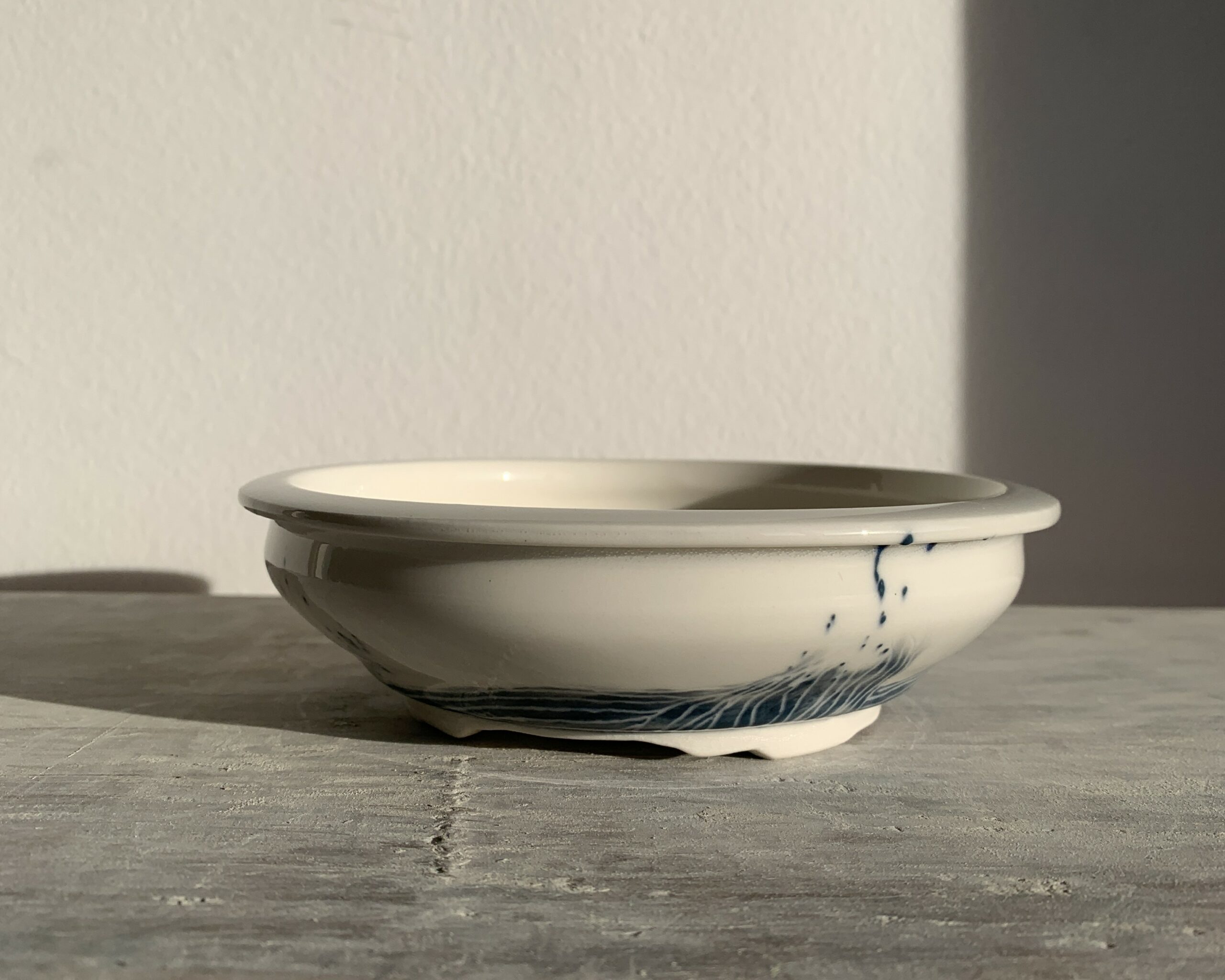 Maceta de bonsái de porcelana esmaltada