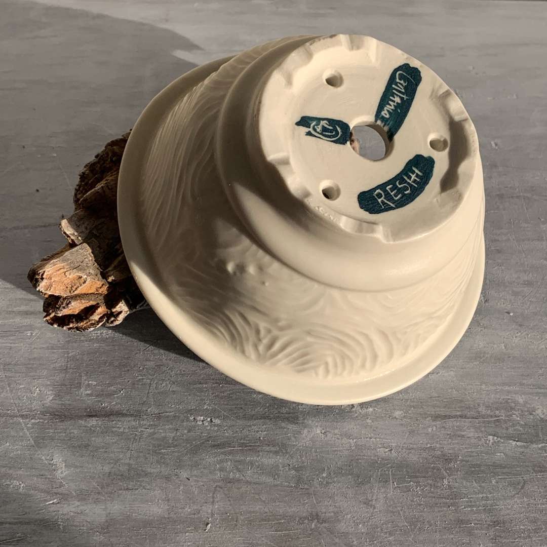Base de RESHI, maceta de bonsái de porcelana con orificios de drenaje.